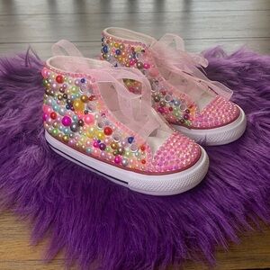Infant custom converse brand new size 7